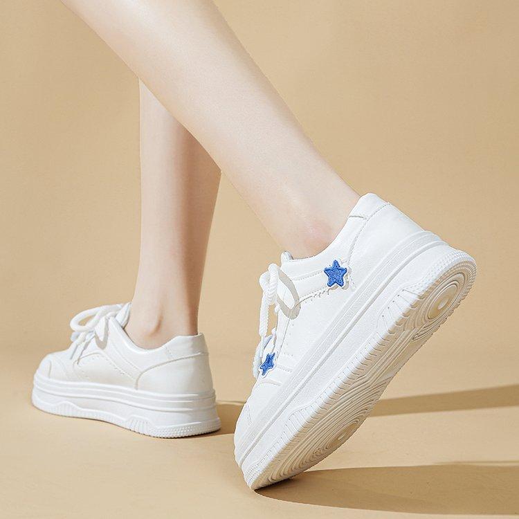 

2025 новые зимние повседневные модные туфли Bear Star Board, женские туфли с круглым носком, белые туфли для студентов, женская обувь 40 белый