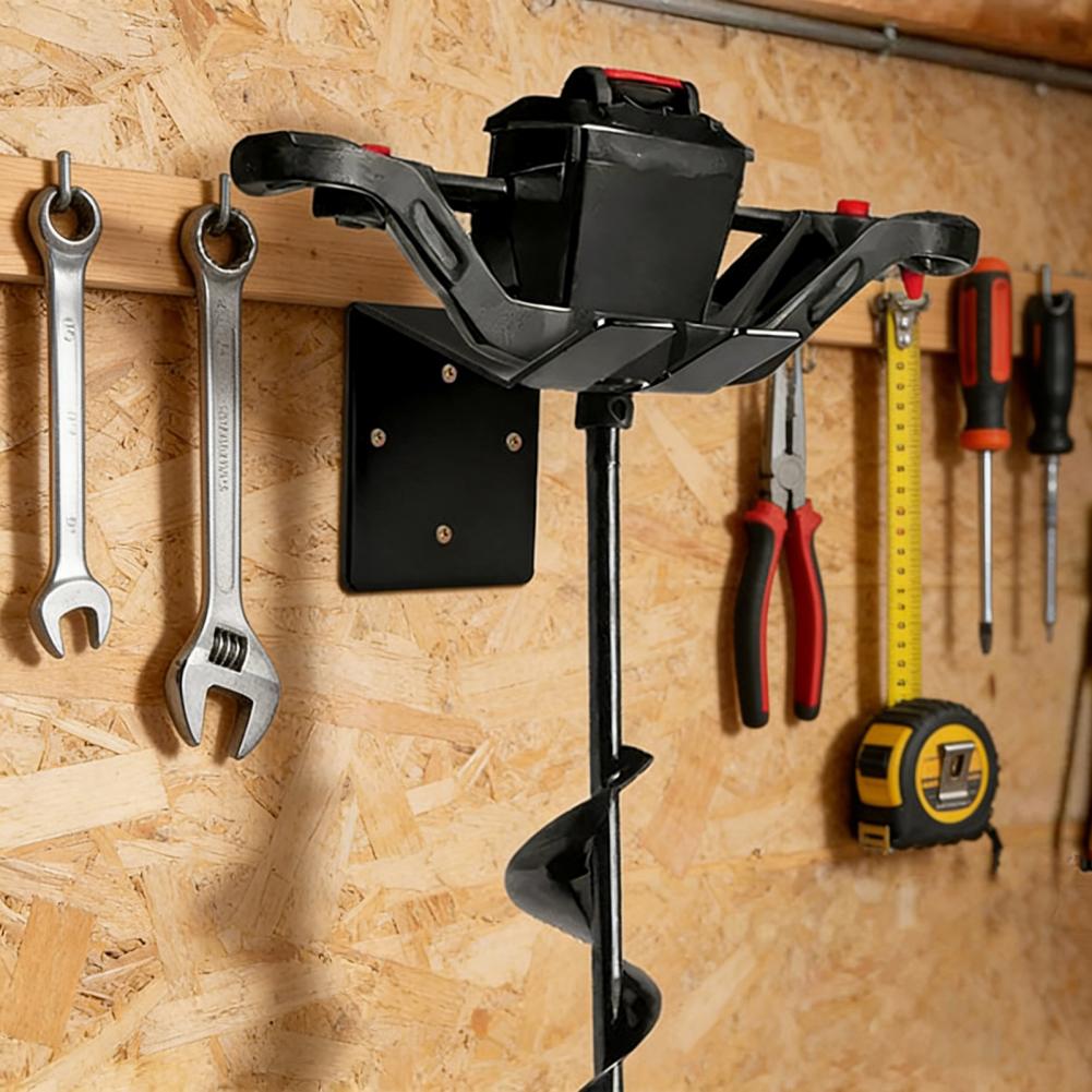 Ice Auger Wall Mount Ice Fishing Auger Holder Auger Storage Bracket with Expansion Screws for Easy Assembly And Secure Storage