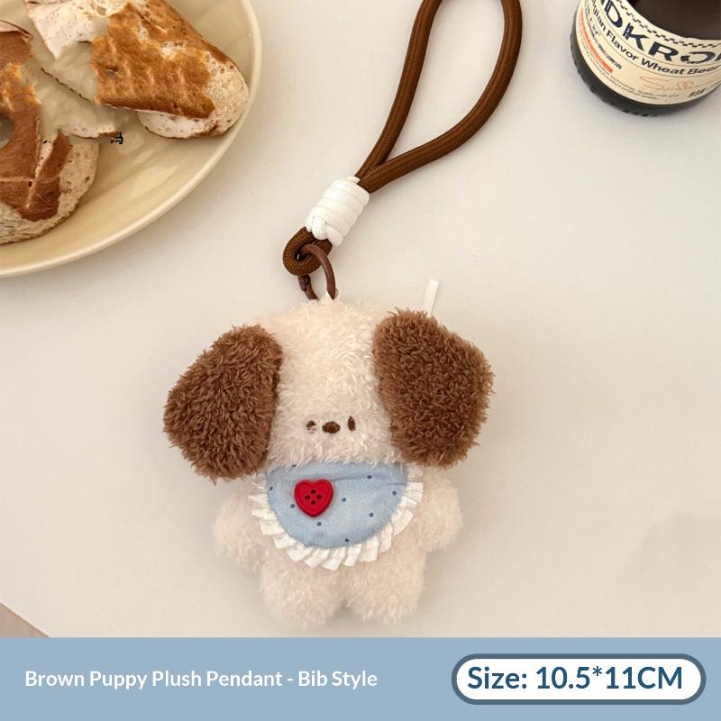 Cartoon Plush Pig Dog Animal Plush Keyring Kawaii Doll Backpack Pendant Cute  Key Hanging Decoration Accessories Gift