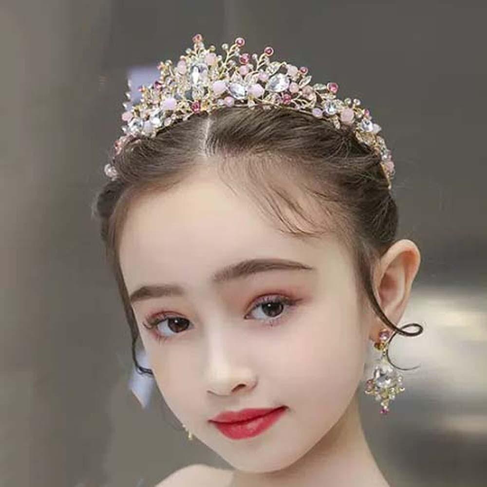 Elegant Crown Hair Accessory Vintage Princess Rhinestone Tiara  Clothing Accessories