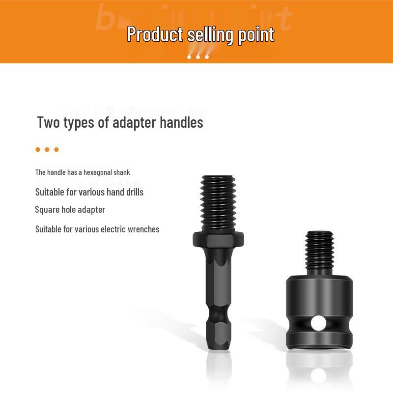 Electric Screwdriver Set: Four-Blade Woodworking Drill with Extended Air Wrench and Joint for Wood Board Hole Opening