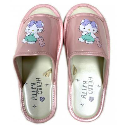 Hello Kitty Sandals Women's Thick Sole Cushion Cute Character HELLO KITTY Indoor and Outdoor Shoes Lightweight Soft Stylish Pearl Metallic Pink M