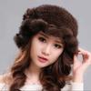 New Mink Fur Hat Women's Winter Mink Fur Women's Winter Hat Thick Versatile Warm Fashion Fur Hat Women's Winter