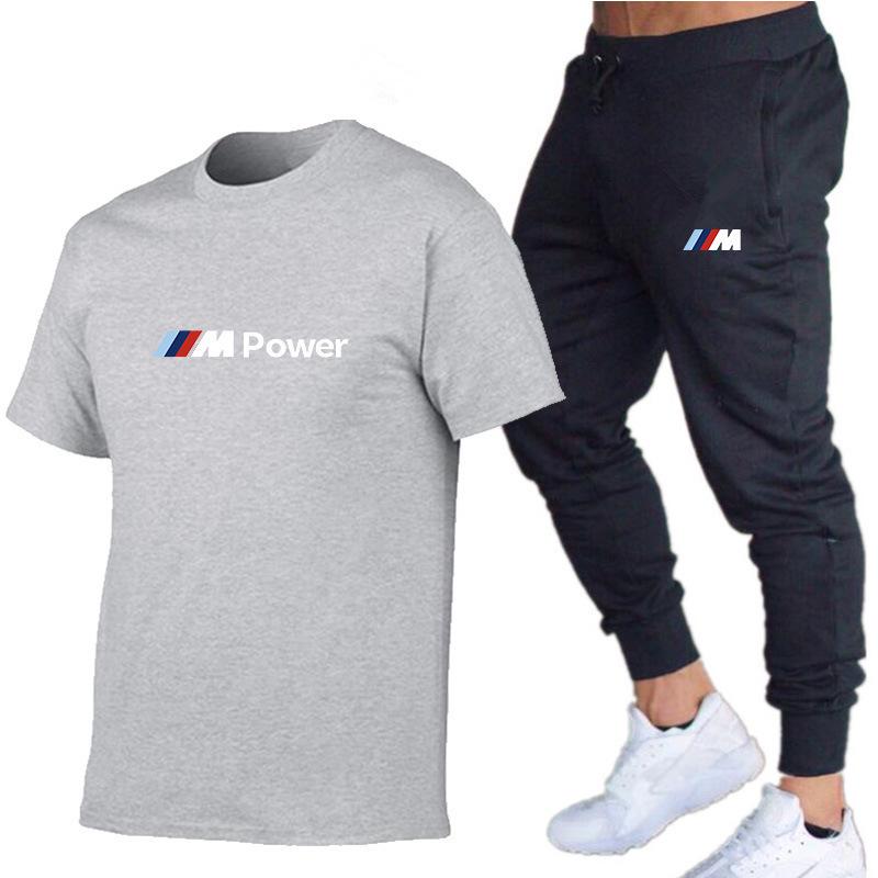 2023 Spring/Summer Cotton Short Sleeve & Long Pants Sports Set - Breathable, Versatile, Customizable