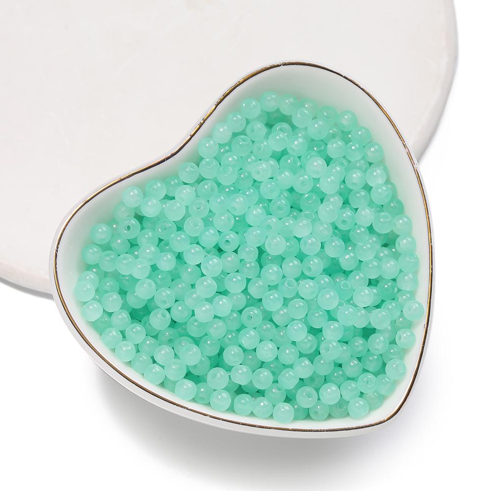 

50/100pcs 4mm Colored Glass Imitation Jade Round Beads Spacer Beads for DIY Earrings Necklaces Bracelets Jewelry Making Findings 50pcs циан