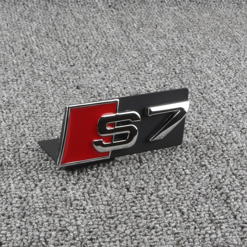 Car Honeycomb Grille Emblem Sticker Car Displacement Badge For 22 A3 A4 A6 Q5 A5 A1 Q3 Q7 A7 TT Q2 SQ5 RSQ3 RSQ8 S3 S4 RS5 RS6