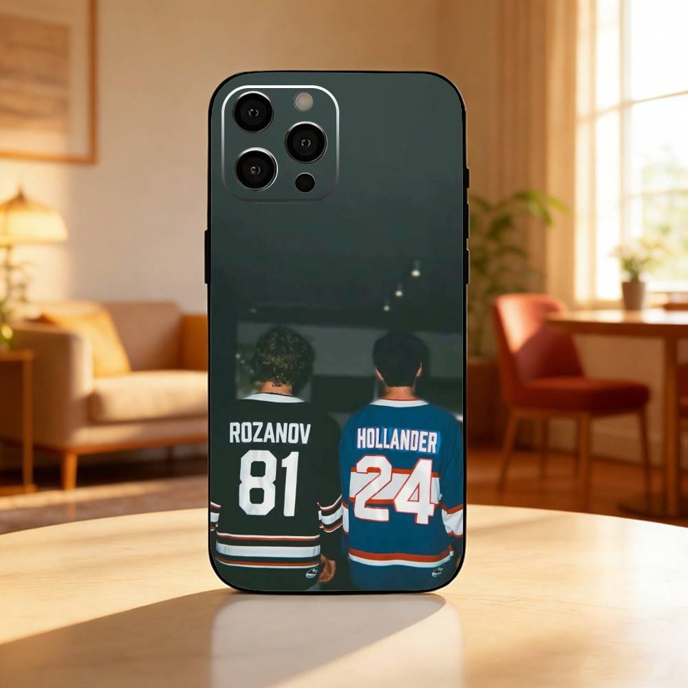 H-Heated Rivalry Phone Case For iPhone17,16,15,14,13,12 Plus,Max Soft Silicone Black Cover