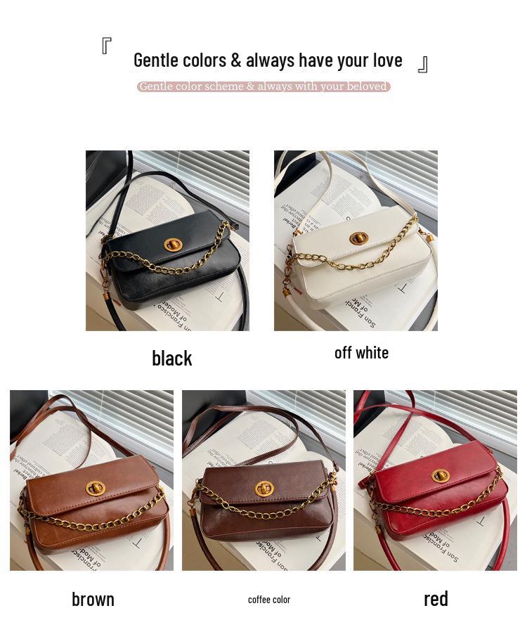 Chic Retro Small Square Shoulder Bag for Women - Stylish 2025 Spring Fashion Crossbody for Commuting