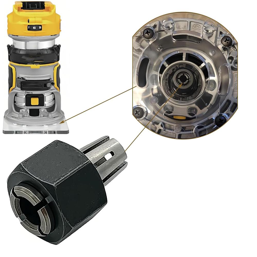 1 set N693118 Router Collet Chuck With Nut For Dewalt