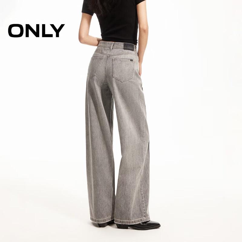 ONLY Women's Color-Block Washed Straight Jeans
