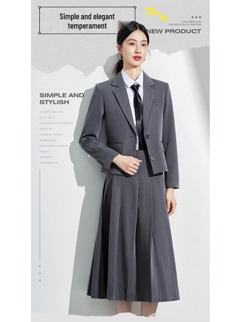 Women's Professional Suit Set - 2025 Spring/Autumn Short Blazer