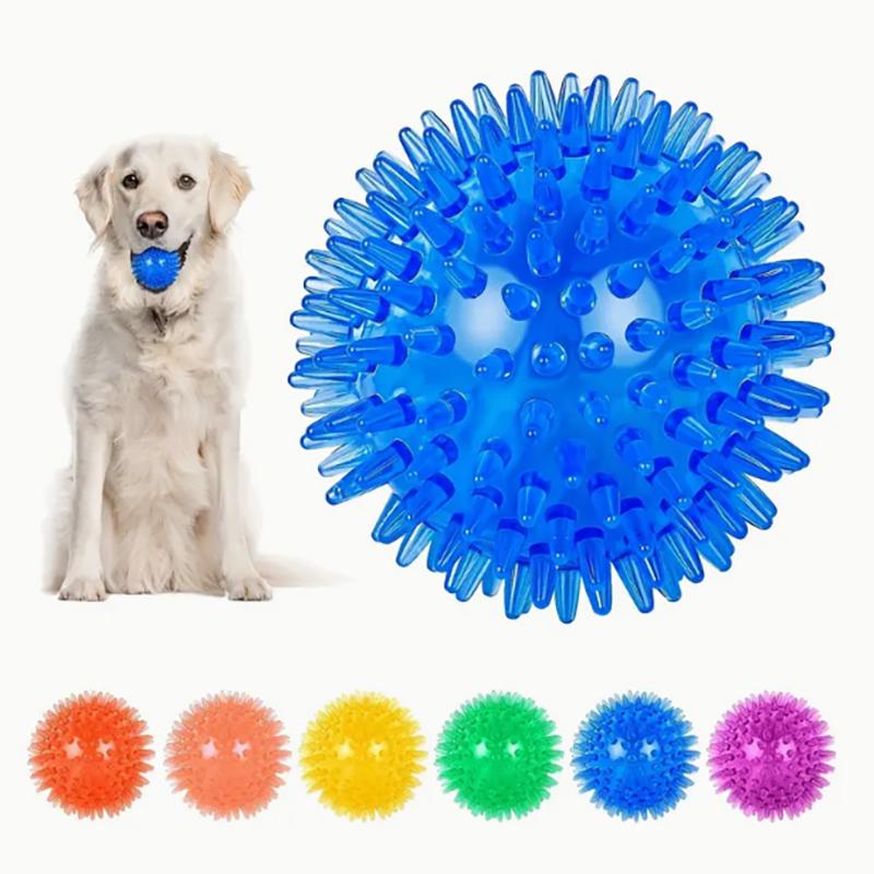 Dog Toys Squeaky Balls for Teeth Cleaning, Durable Molar Toy, Floating Bouncy Interactive Pet Toy for Oral Care