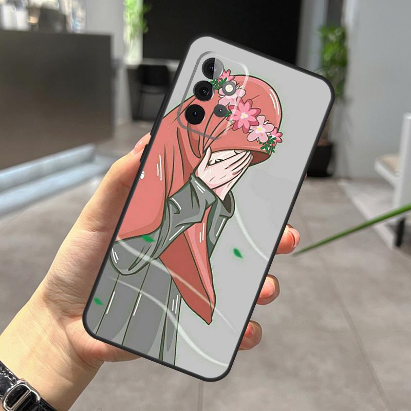 Muslim Arabic Hijab Girl Case For Samsung Galaxy A12 A32 A52 A05 A36 A56 A26 A16 A53 A33 A13 A55 A35 A15 A14 A34 A54