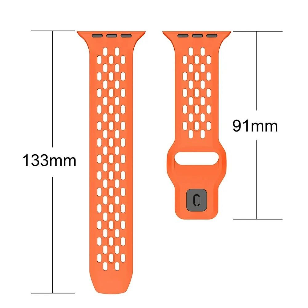 Breathable Silicone Strap for Apple Watch Band 49mm 46mm 45mm 44mm 42 41 40mm Sport Bracelet iWatch Ultra 11 10 9 8 7 6 SE3 Belt