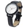 Fieldwork Women's Analog Watch with Leather Strap and Dot Index, Compact and Simple Design, Black, JN037-5