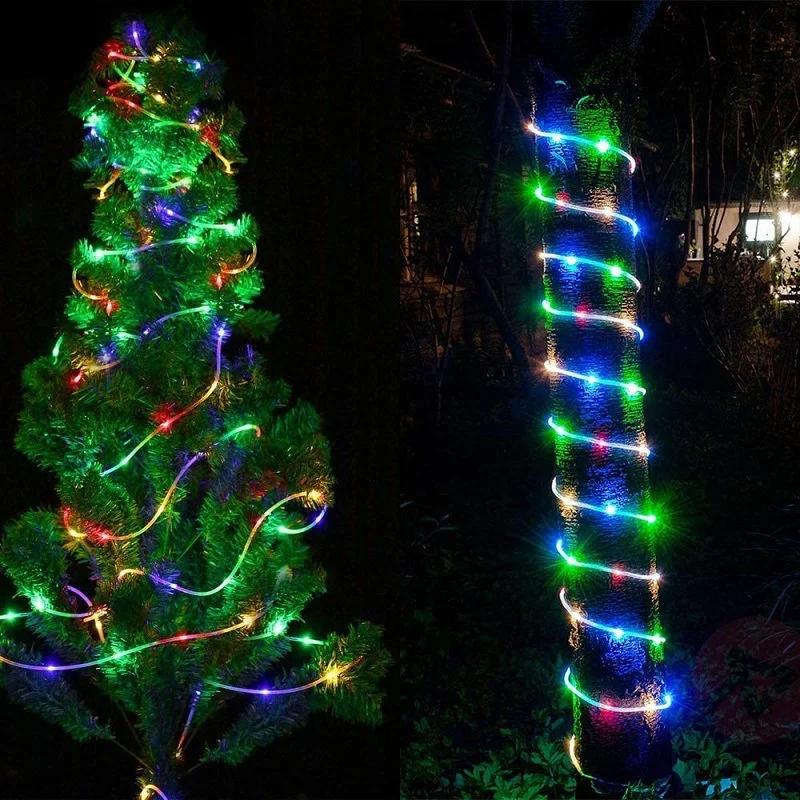 8 Modes Solar Rope Hose Lights Led String Lights For Garden Outdoor Street Wedding Christmas Patio Porch Pool Tree Decoration
