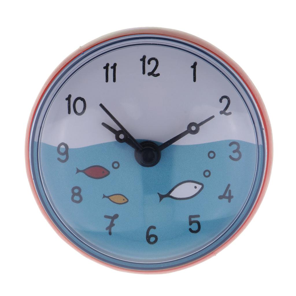 Shower Bath Time Display Wall Clock Machine Blue Silicone Modern Decor for Bathroom and Shower