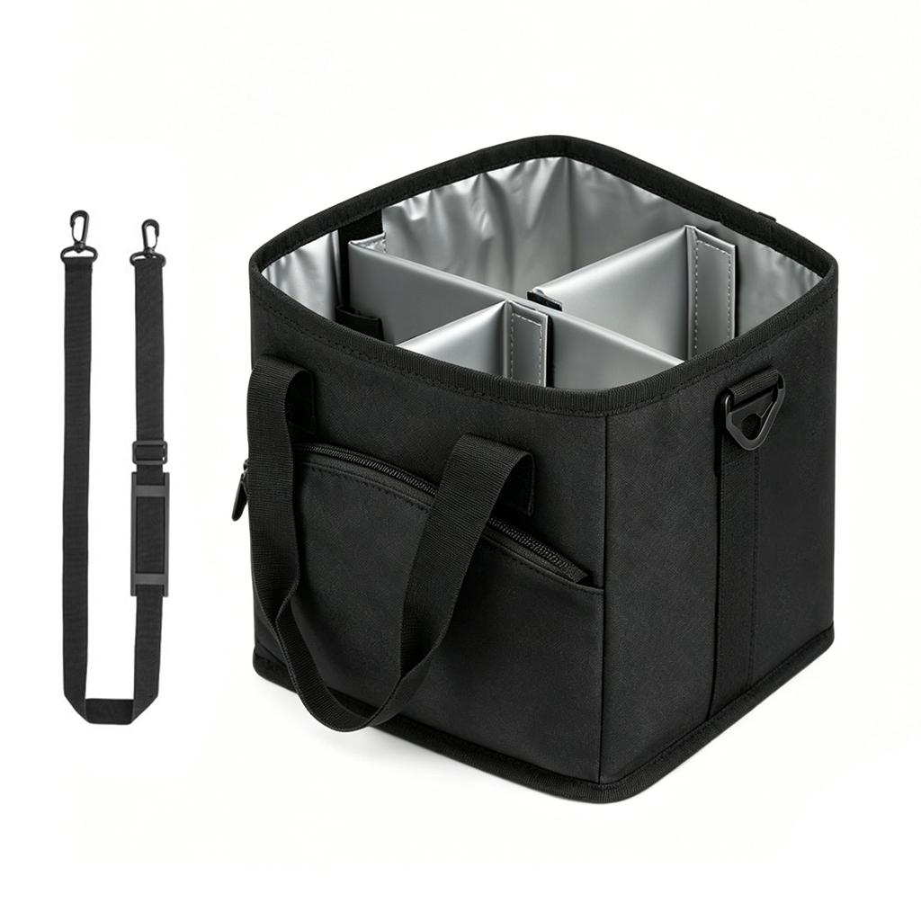 Collapsible 4-Cup Drink Bag Reusable Portable Insulated Beverage Bags Insulated 4 Cup Drinking Carrier for Hiking Walking Sports
