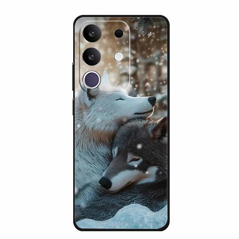 Phone Case For Vivo T4x 5G Y300T 2025 Case 6.72" Black Silicone TPU Soft Back Cover For Vivo Y29 4G Cases Y 29 Coque Funda Para