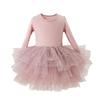 Baby Mädchen Prinzessin Tutu Kleid Langarm Säugling Kleinkind Puffiges Ballettkleid Aufführungskostüm Hochzeitsfeier Tanzkleid