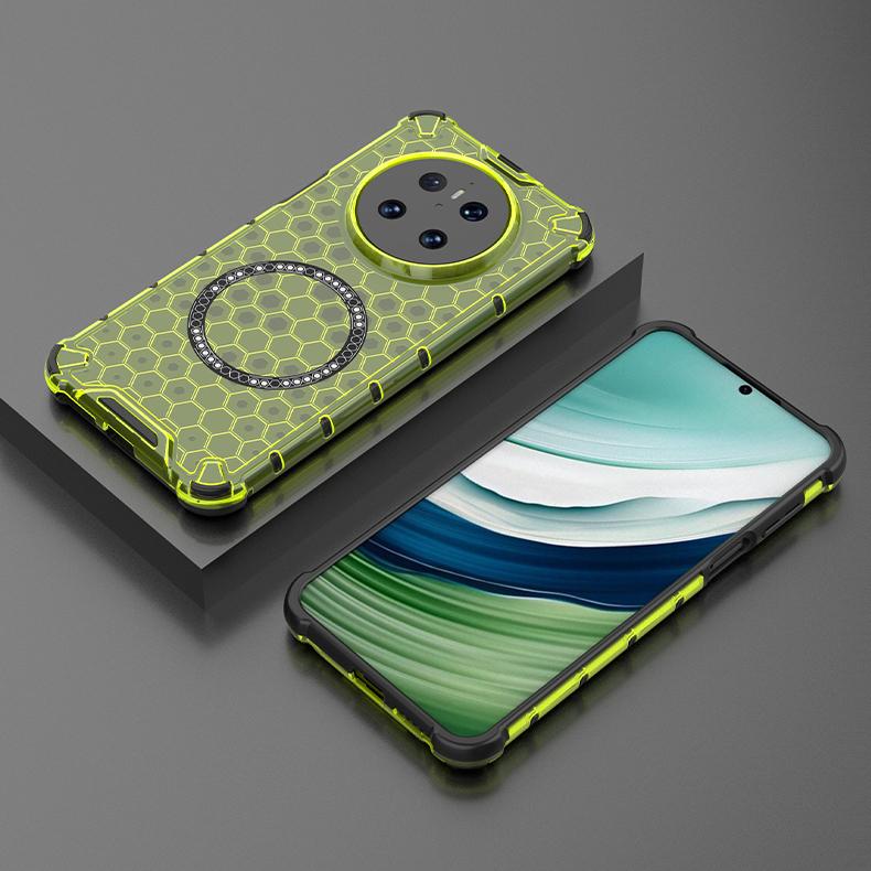 

Для Huawei Mate 70 Pro Plus 70pro чехол для Magsafe Magnetic Full Protection Cover для Mate70 70 Pro+ Ударопрочный прозрачный бронированный TPU +PC Чехлы mate 70 зелёный