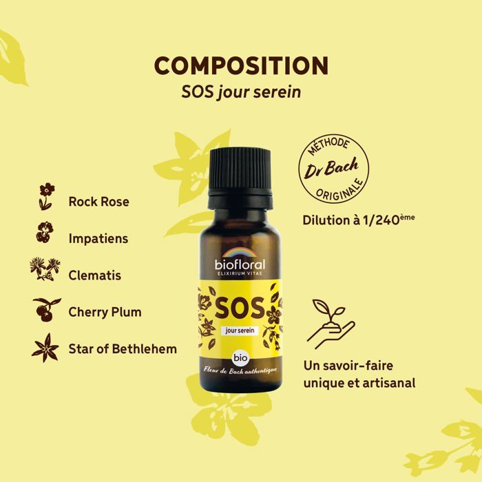 Biofloral SOS Jour Serein Granules Bio 19,5 gr