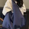 Casual Nyl Shoulder Bag Multi-Pocket Japanese Style Versatile Commuting Handbag Solid Color Polyester Large Capacity Tote Bag