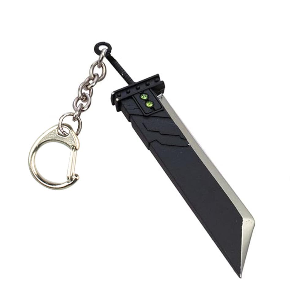 Game Final Fantasy 7 Cloud Buster Sword Keyring Remake Sword Zack Fair Metal Pendant Fans Cosplay Jewelry Gift