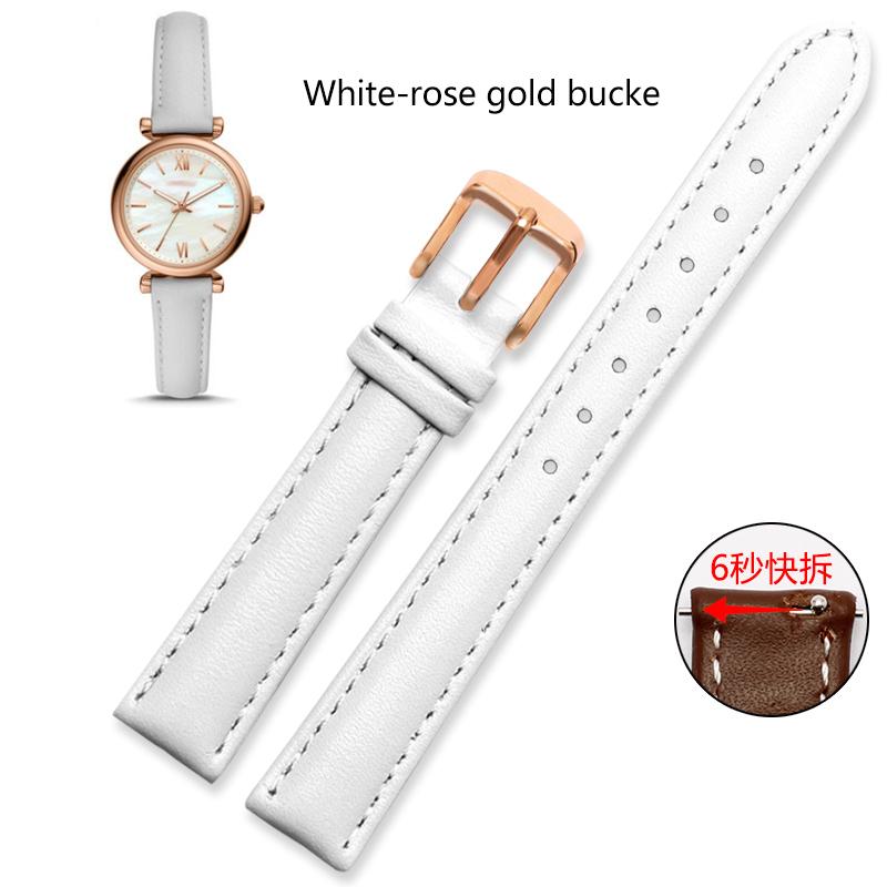 12mm 14mm 16mm 18mm 20mm Men Women Genuine Leather  Watch Band For Casio Fossil DW Folli Follie Watch Strap Bracelet Accessories