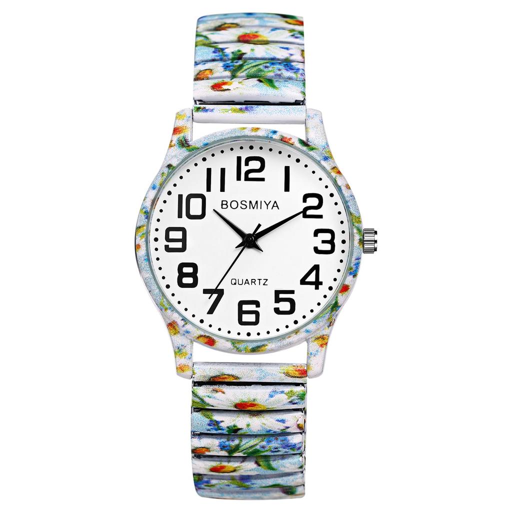 Cute Flower Analog Stainless Steel Fashion Watch White Present Women's Watch, Antique Display, Waterproof, Strap, Commuting, School, Women's -