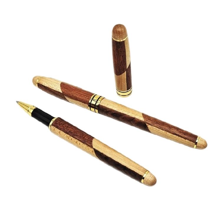 Black Ink Pen Aesthetic Gel Pen 0.5mm Neutral Pen Wood Gel Ink Pen Stationery Pen for Writing