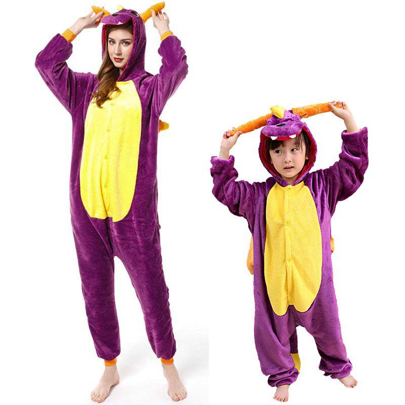 Smok Dorosły Unisex Zwierzęcy Onesie Piżama Cosplay Strój do Spania Kostium