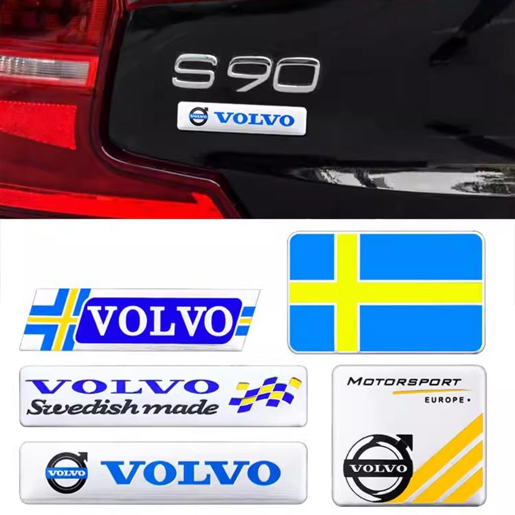 3D Emblem Aufkleber Logo Auto Kotflügel Plakette Kofferraum Aufkleber Für Volvo ES90 EC40 EX40 EM90 XC90 V90 V60 XC60 V40 S80 S60 S90 XC40 XC70