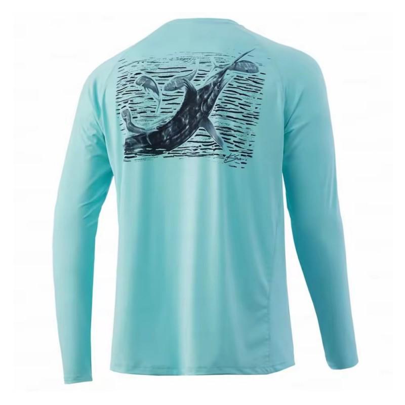 HUK Fishing Shirt UV Protection Men's Quick-drying Suit Sun UPF50