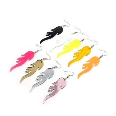 Акрилові золоті багаторазкольорові сережки-підвіски для жінок