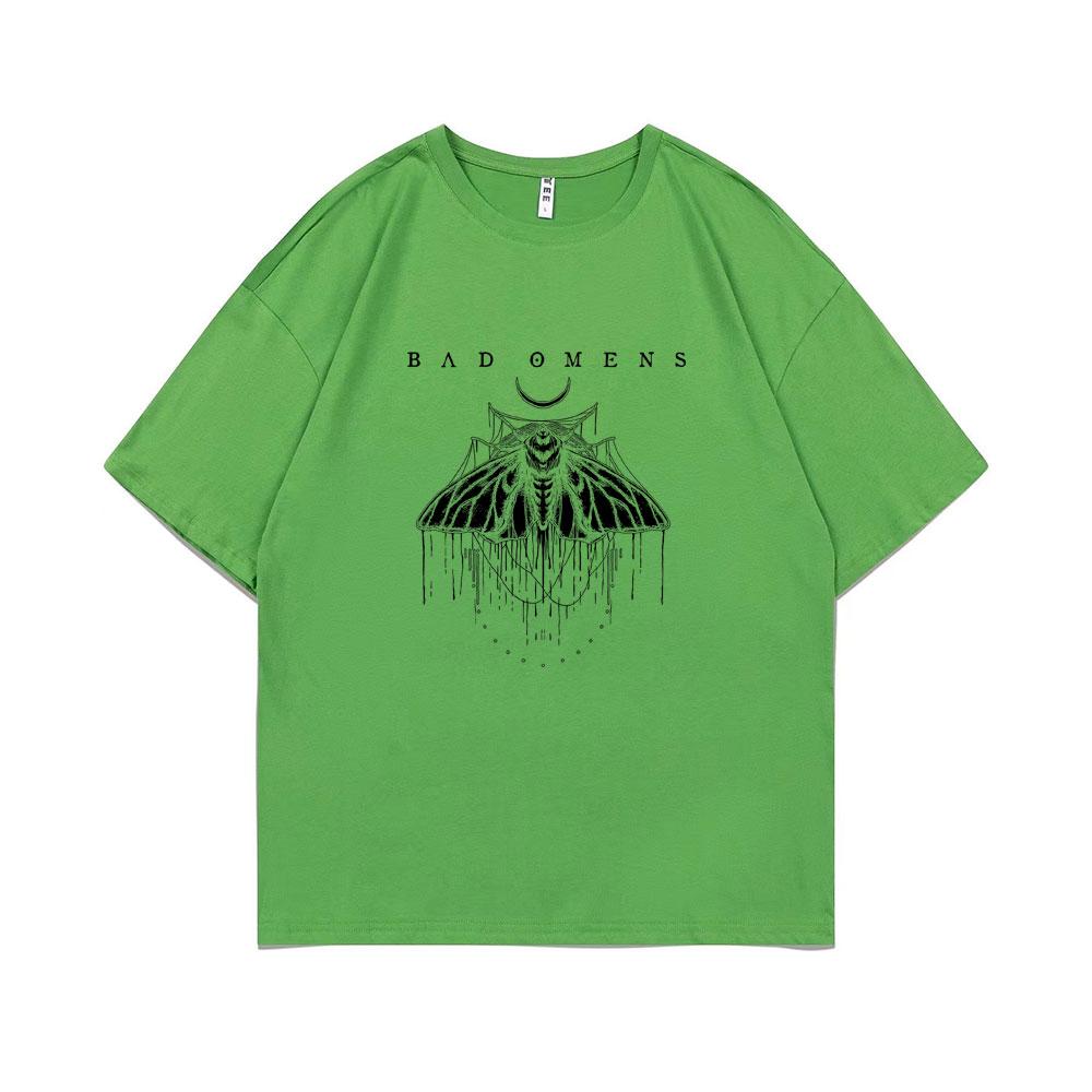 

Bad OUnisexs Print T-shirt Funny Moth Graphic T Shirts Summer Unisex Women Fashion Hip Hop Streetwear Unisex 100% Pure Cotton Tshirt S
