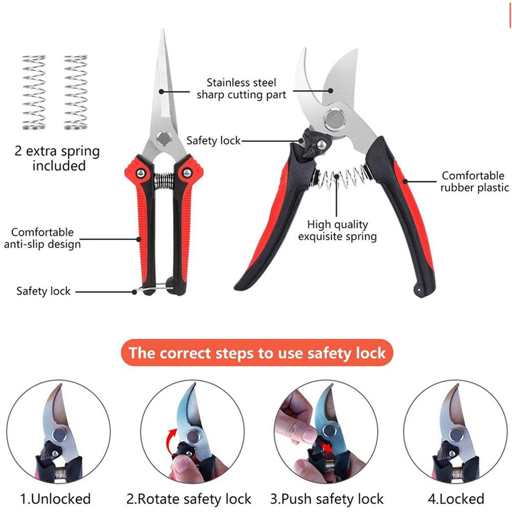 1pc Professional Pruning Shears Stainless Steel Garden Shears For Plants Shrubs Bushes Scissors Plant Trimming Plants Secateurs