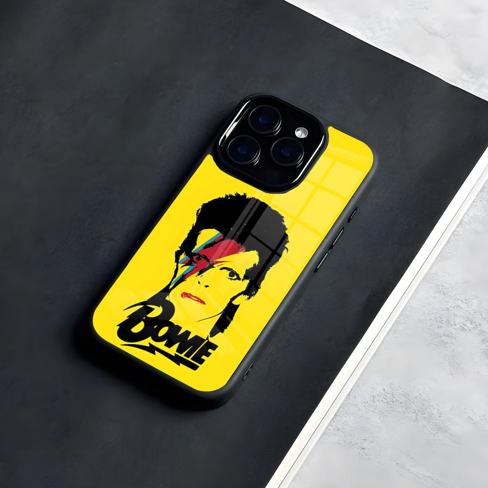 

D-David Singer B-Bowie Phone Case For IPhone 17 Pro Max 16 15 14 13 11 Pro Max Plus Glass Phone Case iPhone 13