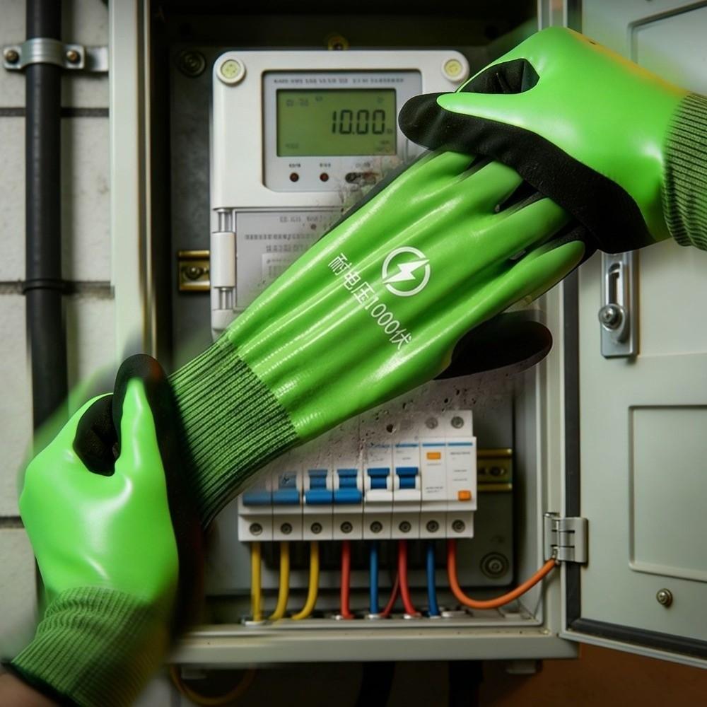 Withstanding Voltage 1111 V Electrician Insulating Gloves Anti Slip High Elasticity Electric Shock Protection Gloves