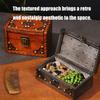 Wood Jewelry Box Organizers With Antique Metal Accent for Home Decoration Gift Storage and Display