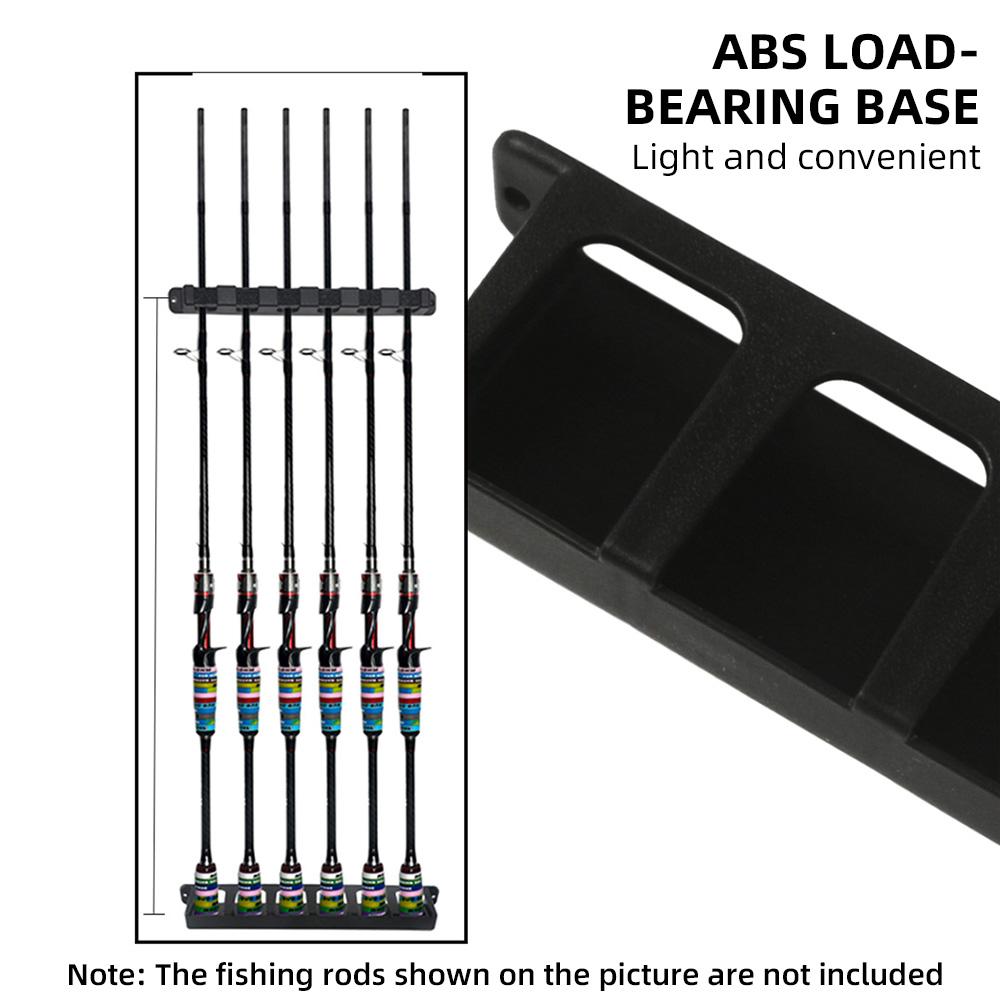 Vertikales 6-Ruten-Rack-Angelruten-Rack-Set, wandmontierter Angelrutenhalter für Garage und Boot