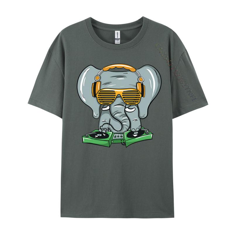 Men Tshirt Dj Elephant House Tshirts Vintage Tee Shirts Unisex ONeck Pure Cotton Tshirts Man Oversized Tops