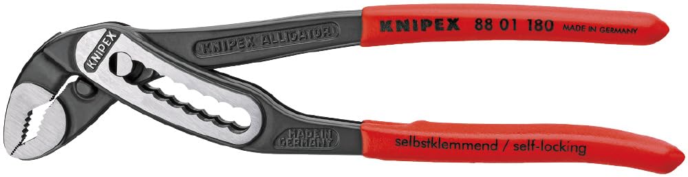 KNIPEX Alligator Water Pump 180mm Pliers, Length, Plastic-Coated Handle, 8801-180 красный
