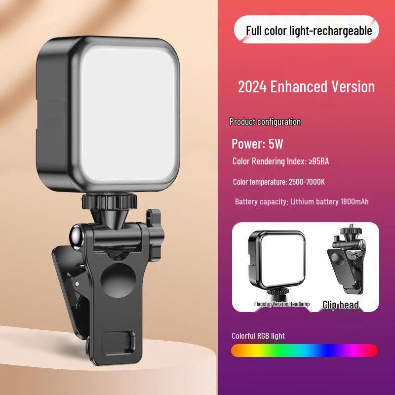 Mini Portable RGB Fill Light for Selfies, Streaming, and Photography