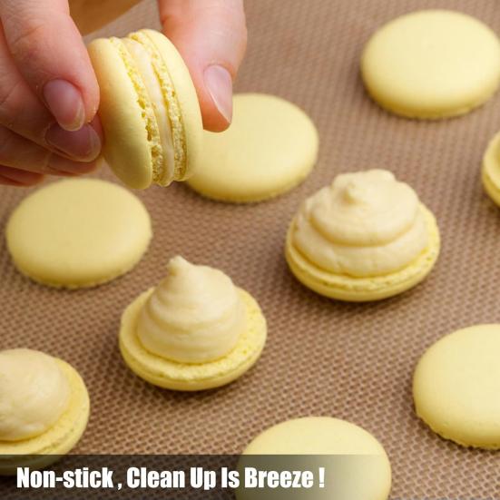 Yousheng 0.4mm Silicone Baking Mat with Fiberglass Non-Stick Oven Liner Heat Resistant Reusable Pad for Baking Cookies Pastries Dishwasher Safe Tool