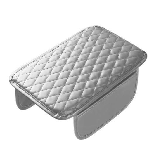 Easy Install Armrest Cushion Car Center Console Cover, Faux Leather Cover for Car, Anti Scratch Protector Universal Middle with Side Storage Pockets