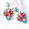 2022 New Products 16 Colors New Rhinestones Jewelry Statement Earrings Big Glass Drop Earrings for Women Fashion Accessories