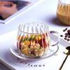 High-End Borosilicate Glass Cup with Petal Handle - Perfect for Coffee, Milk, or Tea