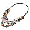 Bohemian Ethnic Necklace Women's Black Wood Bead Chain Retro Personality Long Necklace Handmade Jewelry Collar