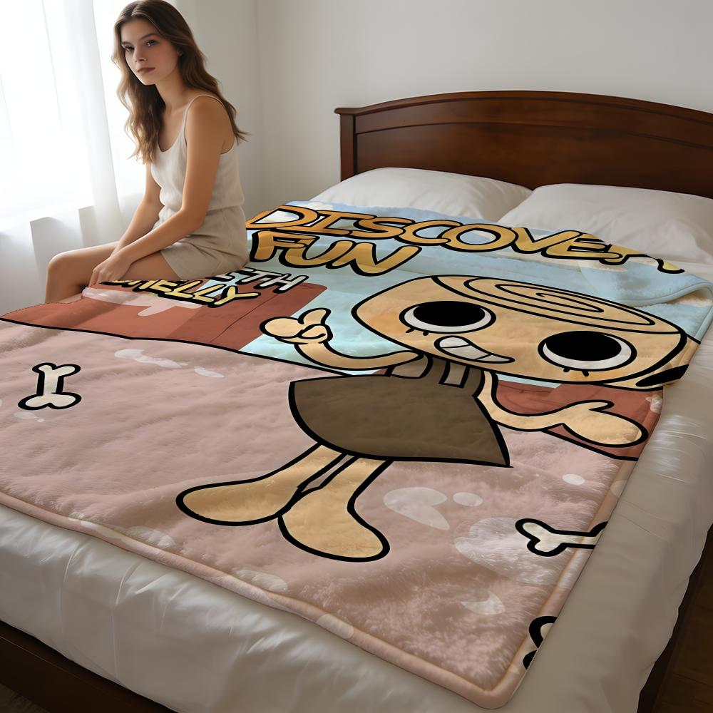 Throw High-Density Short Plush Blanket For Sofa Nap Air-Conditioned Room Soft Skin-Friendly D-DandyS Worlds